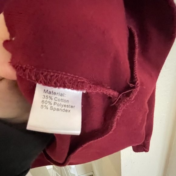 Yincro burgundy long‎ sleeve top - Picture 5 of 6